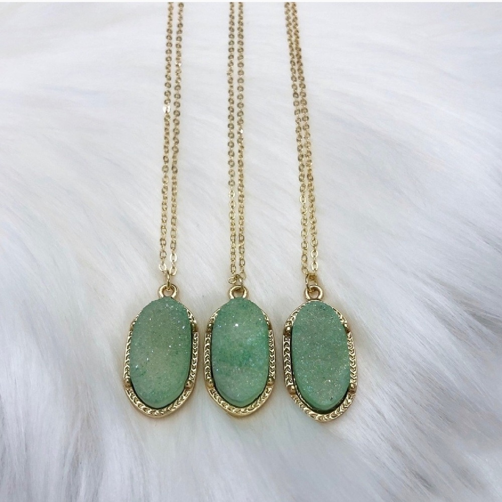 🎉ONLY ONE LEFT🎉Nwt Mint Druzy Quartz Necklaces - Picture 4 of 5
